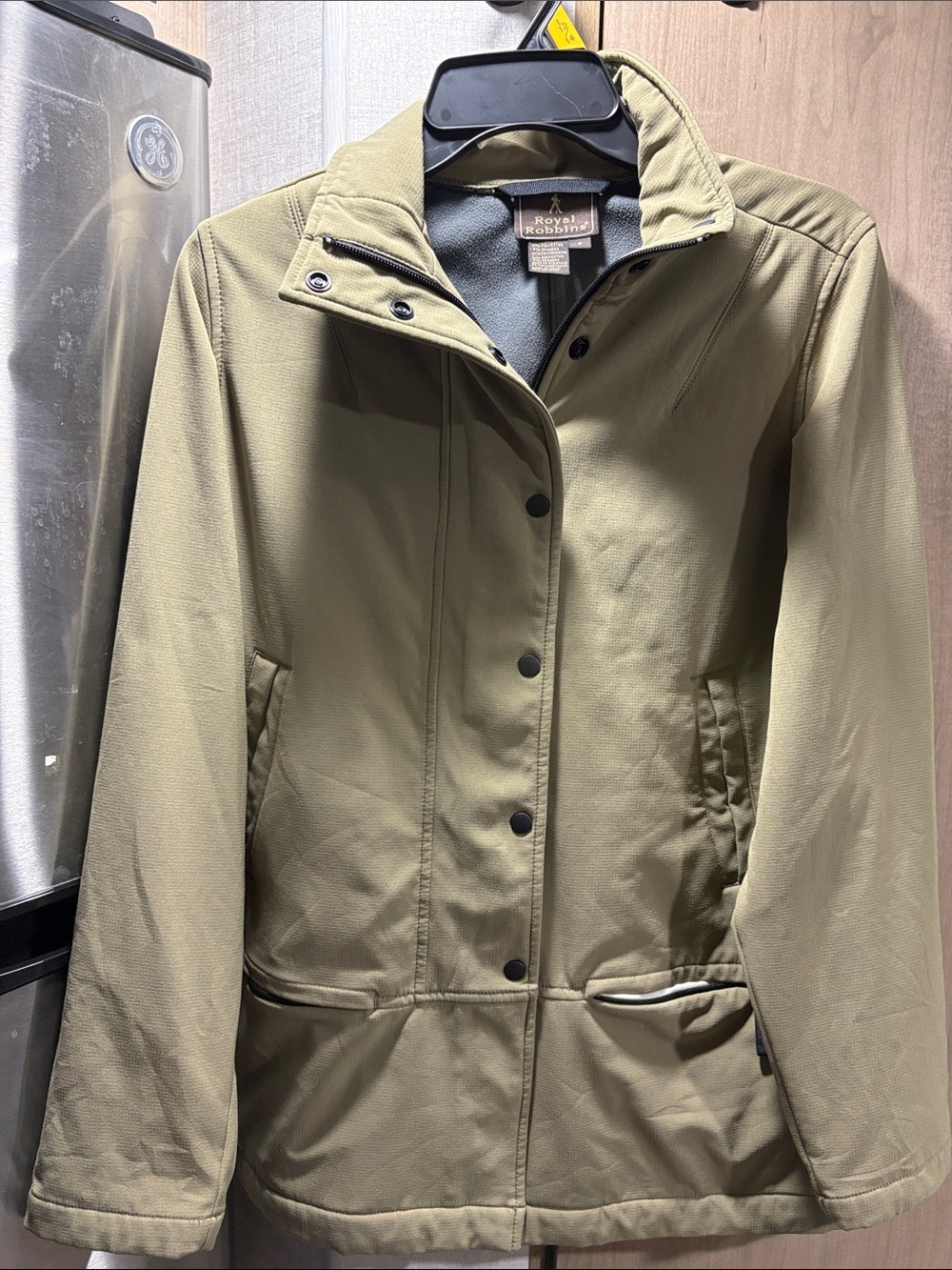 Royal Robbins Olive Green Utility Jacket with Snap Front